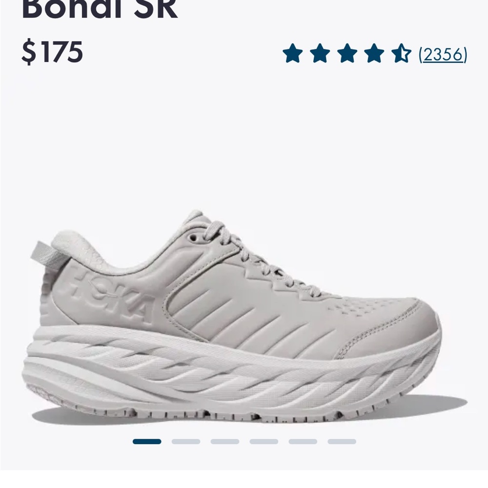 White Leather Hokas